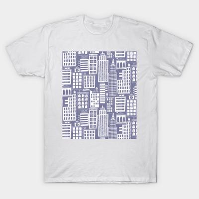 T Shirt Women Building City Town Cityscape Harajuku Print Kawaii Tshirt Summer Short Sleeve Female T-Shirt Top Tee