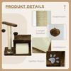 Cat Tree, Cat Tower for Kittens with Rotatable Top Bar, Sisal Scratching Post, Tunnel, Dangling Balls - Brown