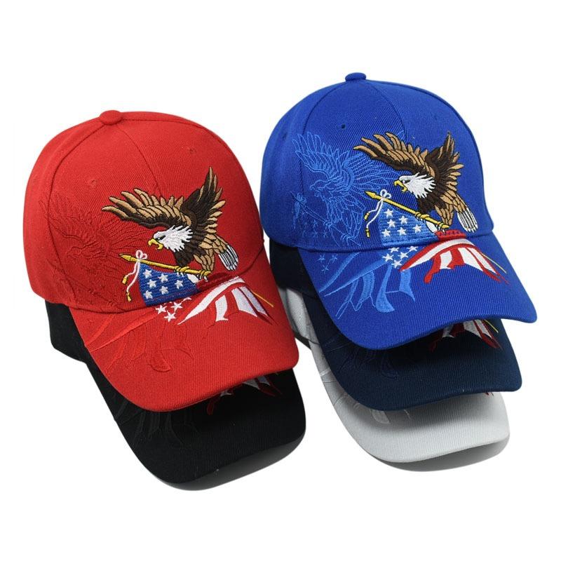 Hot Sale Unisex Baseball Cap 3D Bald Eagle USA Embroidery Cap Men And Women Outdoor Sports Hats
