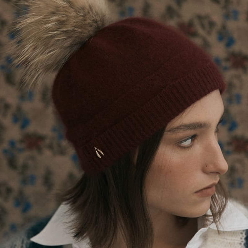 

SHINJEO Шапка-бини с помпоном Apple_Темно-синяя FREE