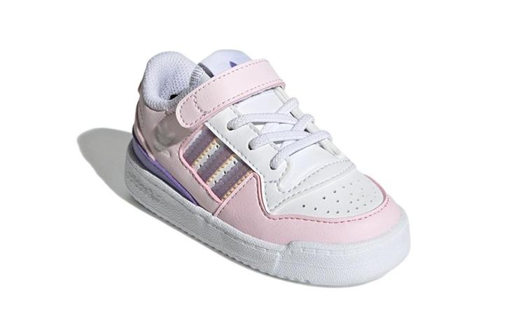 adidas Originals FORUM Low El I Casual Low Top Toddler Shoes Pink White Infant And Toddler GY8200