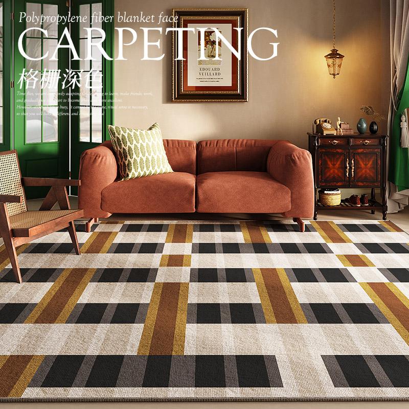 French Retro Living Room Decoration Carpets Thicken Bedside Rugs for Bedroom Large Area Home Non-slip Mat Washable Lounge Rug