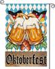AVOIN Colorlife Germany Oktoberfest Garden Ag 12x18 Inch Double Sided Outside, Bavarian Checkered Beer Festivals Yard Outd XXP