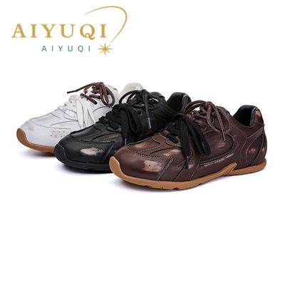 Fashion AIYUQI Women's German Training Shoes 2025 New Retro Flat Sneaker Women Lace-up Non-slip Running Casual Women's Shoes