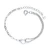 Double Layer Heart Bracelet Niche Simple Minimalist Jewelry Fashion Accessories for Women