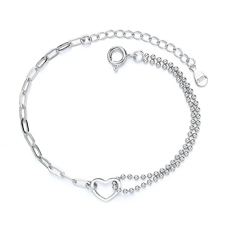Double Layer Heart Bracelet Niche Simple Minimalist Jewelry Fashion Accessories for Women
