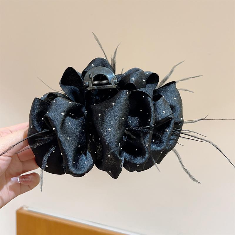 

Уникальный дизайн аксессуара Able Hair Claw, элегантный узел в виде акулы и бабочки, женский аксессуар для волос, зажим для волос в виде когтя 13cm чёрный