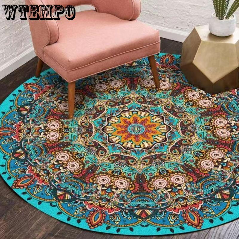 Living Room Round Carpet Dirt Resistant Wear-resistant Anti Slip Bedroom Bedside Carpet