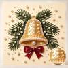 Pearl Painting Christmas Bell Pine Branch Bow Art Kit DIY Home Decor Painting