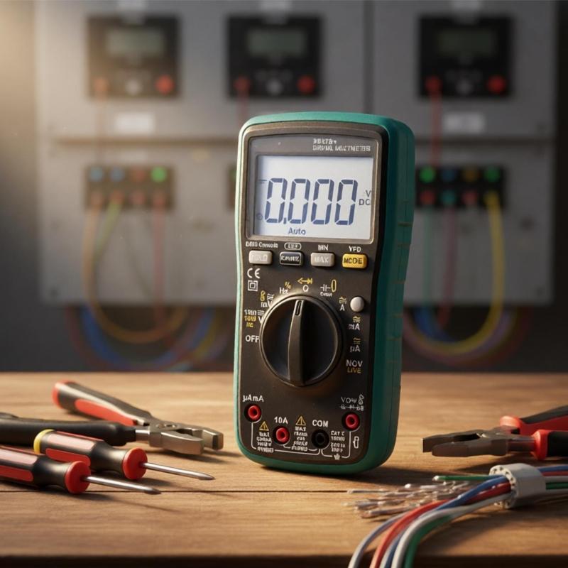 Handheld Digital Multimeter with NCV and 6000-Count Screen for Equipment Service and Wiring Inspection Daily Tasks