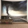 Tornado Theme Wall Blanket Tornado and Lightning Nature Black Gray Tapestry Wall Hanging Decor for Bedroom Living Room Dorm