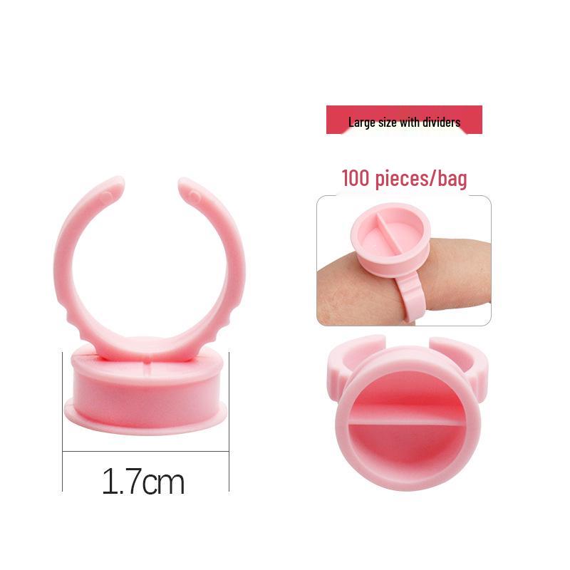 100-Pack Pink Microblading Ink Cups & Glue Trays for Eyelash Extension