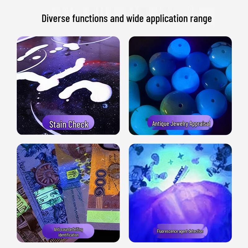 UV Blue Light Detector Flashlight