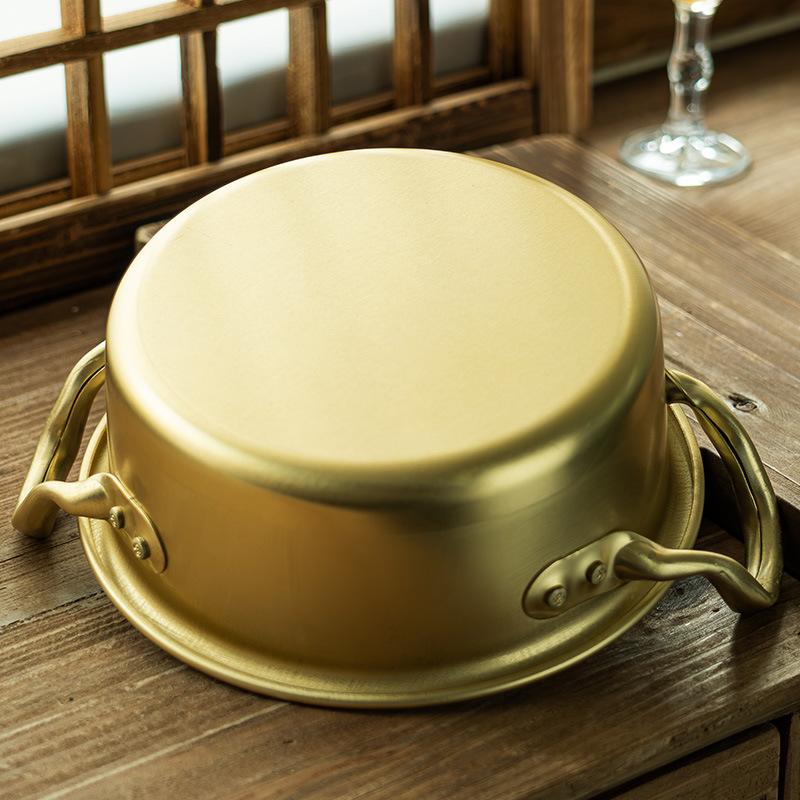 Korean Army Hot Pot Instant Noodle Pot Household Small Cooking Pot Soup Pot Aluminum Pot Ramen Pot Snail Powder Special Pot With Lid