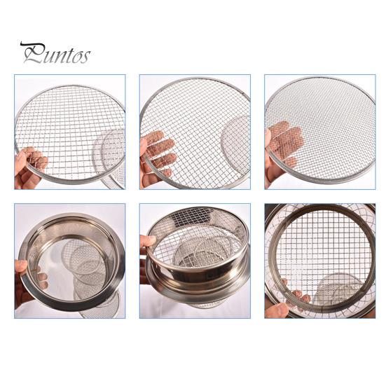 Soil Sifter Set Stainless Steel Sieve Frame with 5 Mesh Sieve Pans Rustproof Garden Sieve Kit for Stones Weeds Filtration
