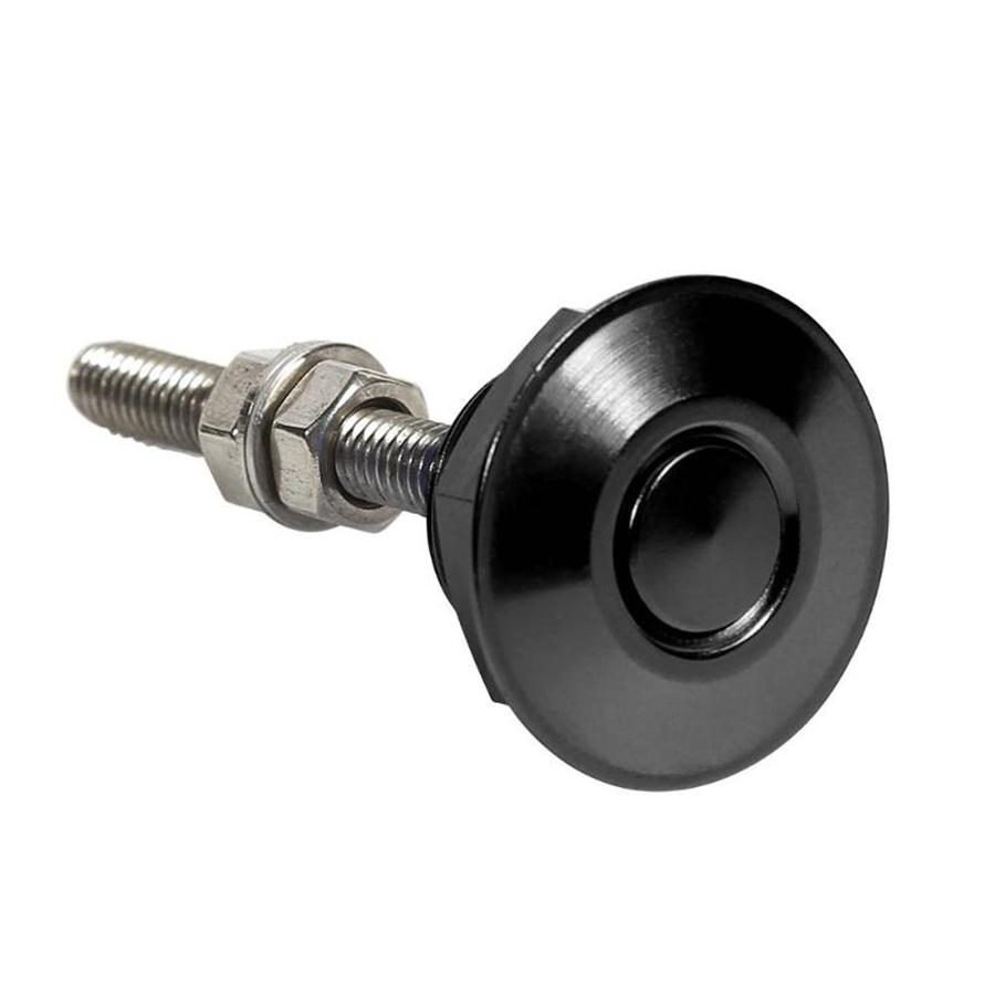 4x Black Quik Release Latch Fastener Car Hood Push Button Bumper Clips Pins Lock