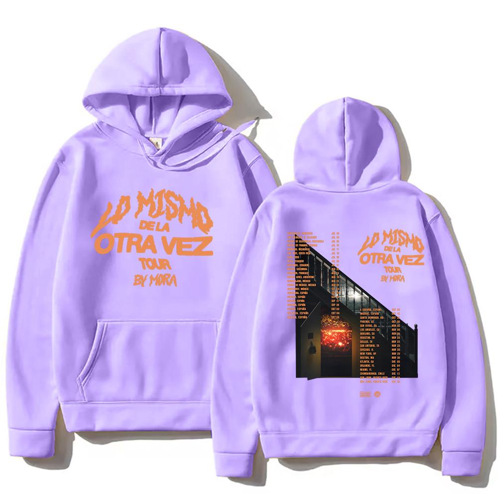 Mora Trends 2025 Hoodie Mora Lo Mismo Dela Otra Vez Tour Sweatshirt Unisex Creative Aesthetic Pullover Fall Casual Loose Clothes