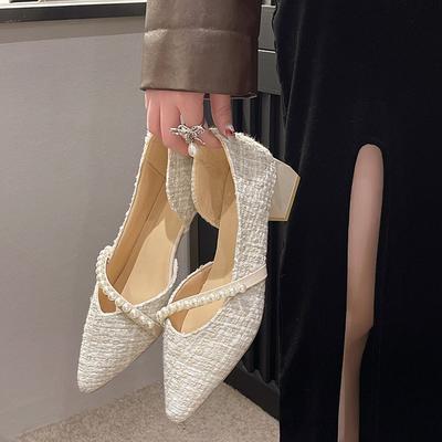 New Pointed-toe Single Shoes Shallow-mouthed Bean Shoes for Women