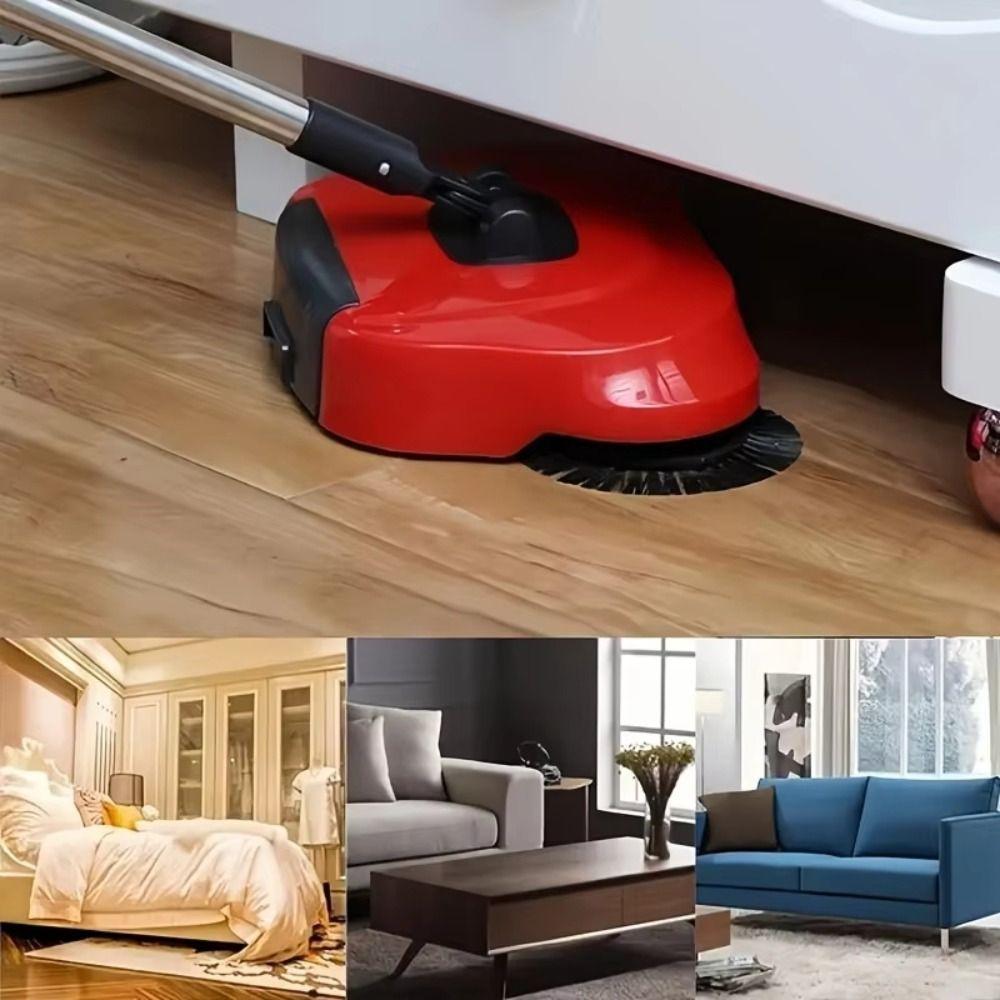 Adjustable Handle Hand Push Sweeper Stainless Steel Handle Carpet Sweeper Loose Debris