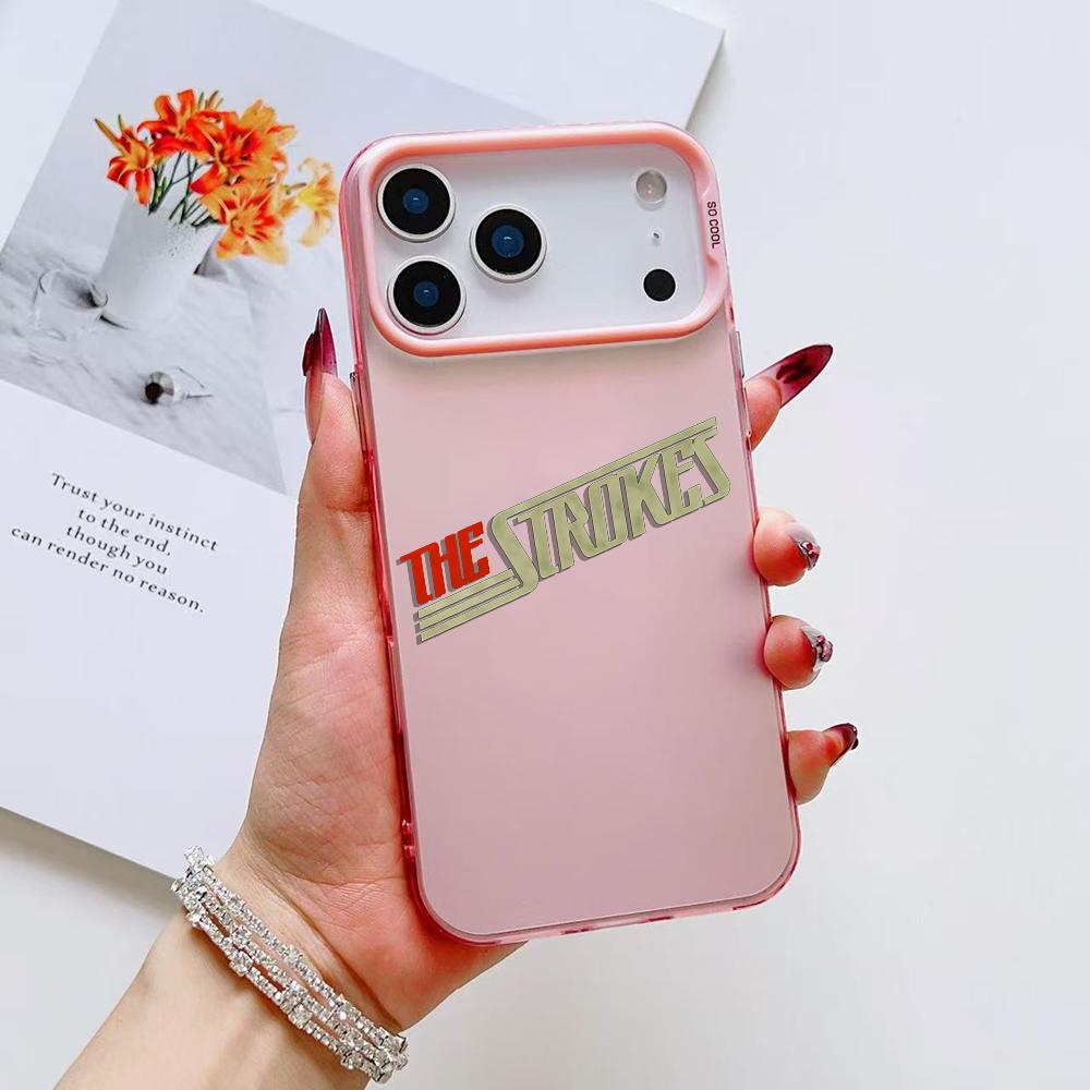 

Rock The S-Strokes Phone Case For iPhone 17 16 15 14 13 12 11 Pro Max Air Matte Laser Aurora Shockproof Funda iPhone 13 Pro
