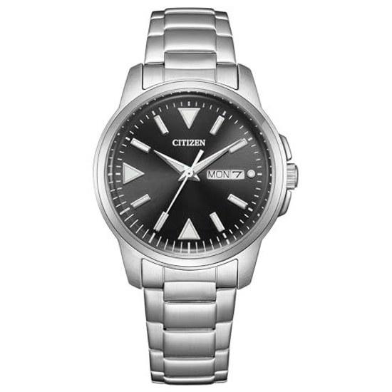 CITIZEN Watch COLLECTION BM8180-62E (Simple Solar Powered Eco-Drive Water Resistant) Mens Day Date Luminous Business Black Silver