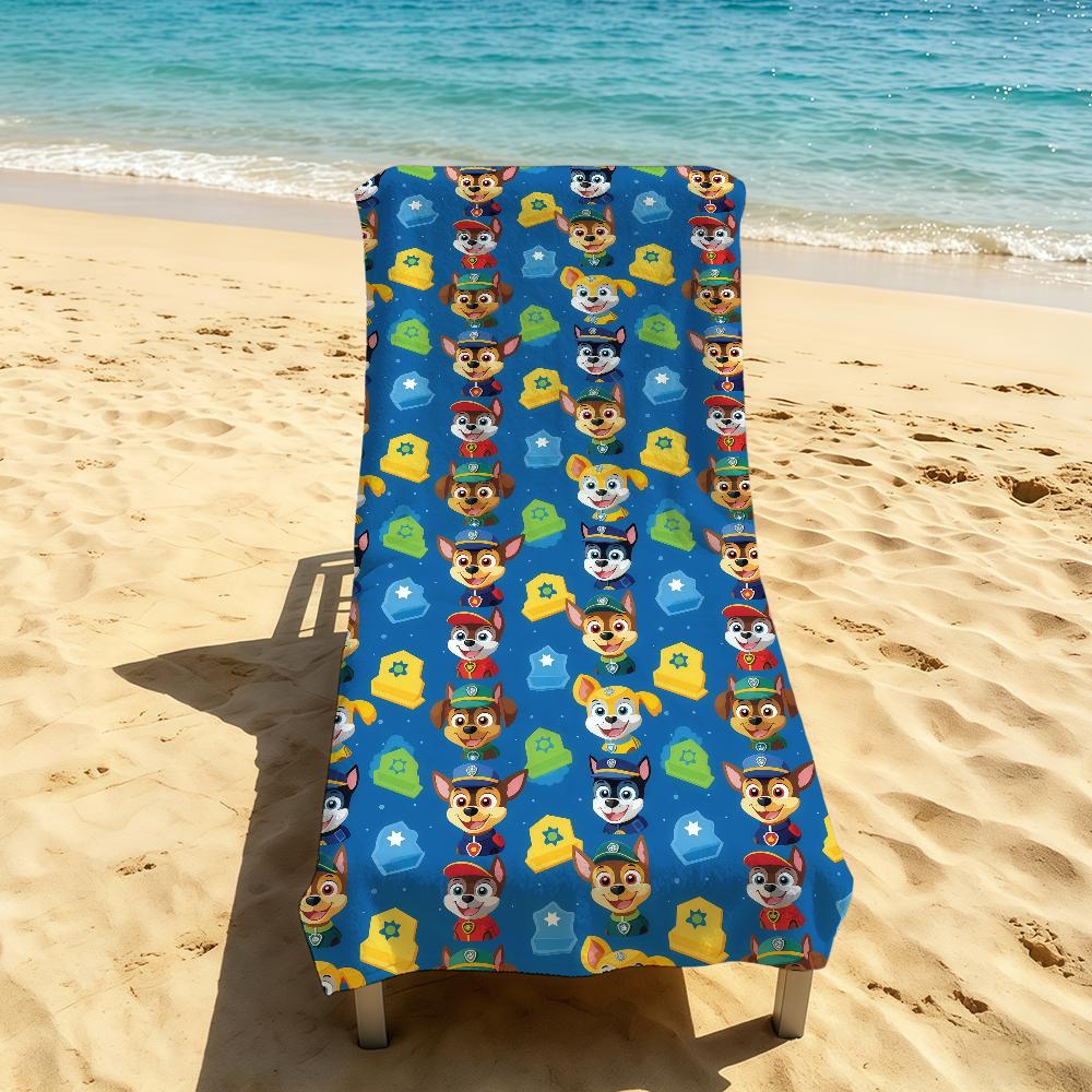 Cartoon P-PAW P-Patrol-ES Towel For Outdoor Camping Beach Towel Super Absorbent Quick-Drying Summer Towel