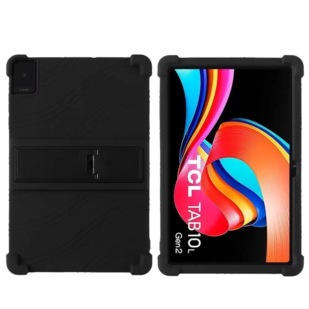 Für TCL Tab 10L Gen 3 LTE & 2 Hülle 8193A 8492A 10,1" Tablet-PC Silikon Stoßfeste Hülle mit Ständer auf der Rückseite Weich