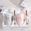Marble Pattern Cup Gift Box, Nordic Ins Flamingo Mug, Couple Ceramic Cup, Wedding