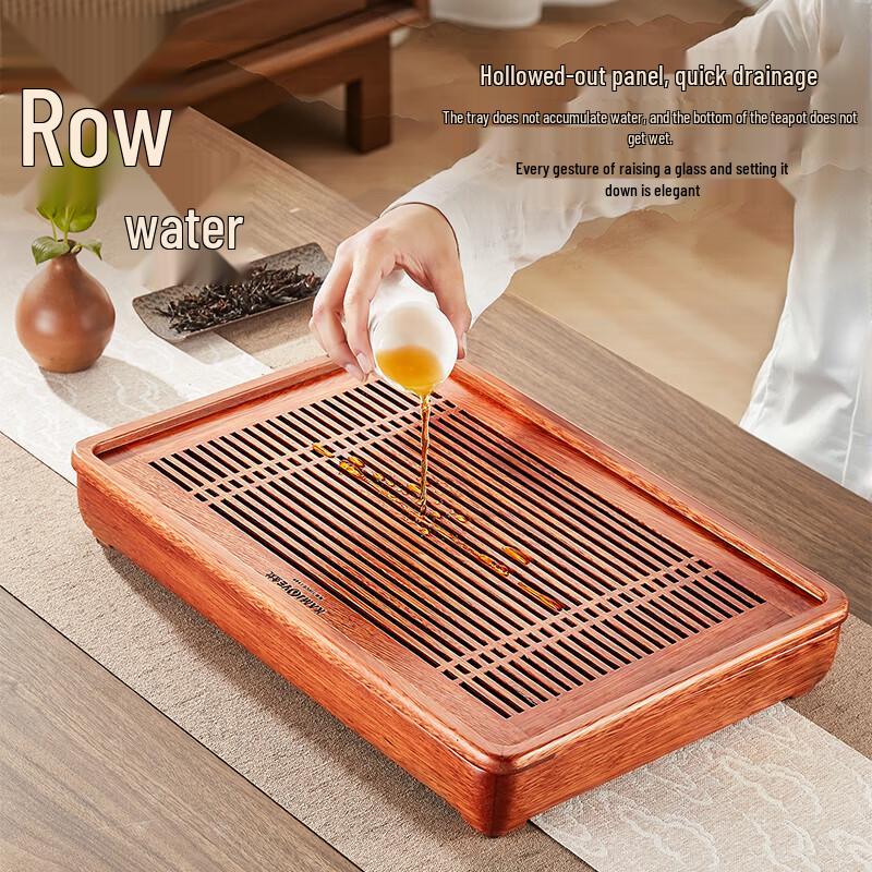KAMJOVE Chinese Solid Wood Tea Tray
