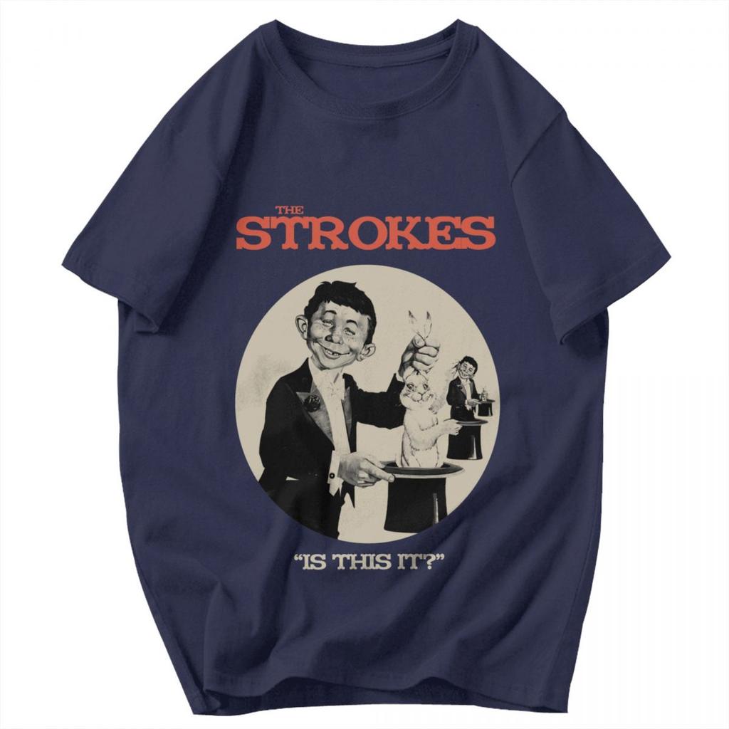 Men T Shirt Strokes 2025 Summer Y2K Graphic Quality Unisex Tops T Shirts