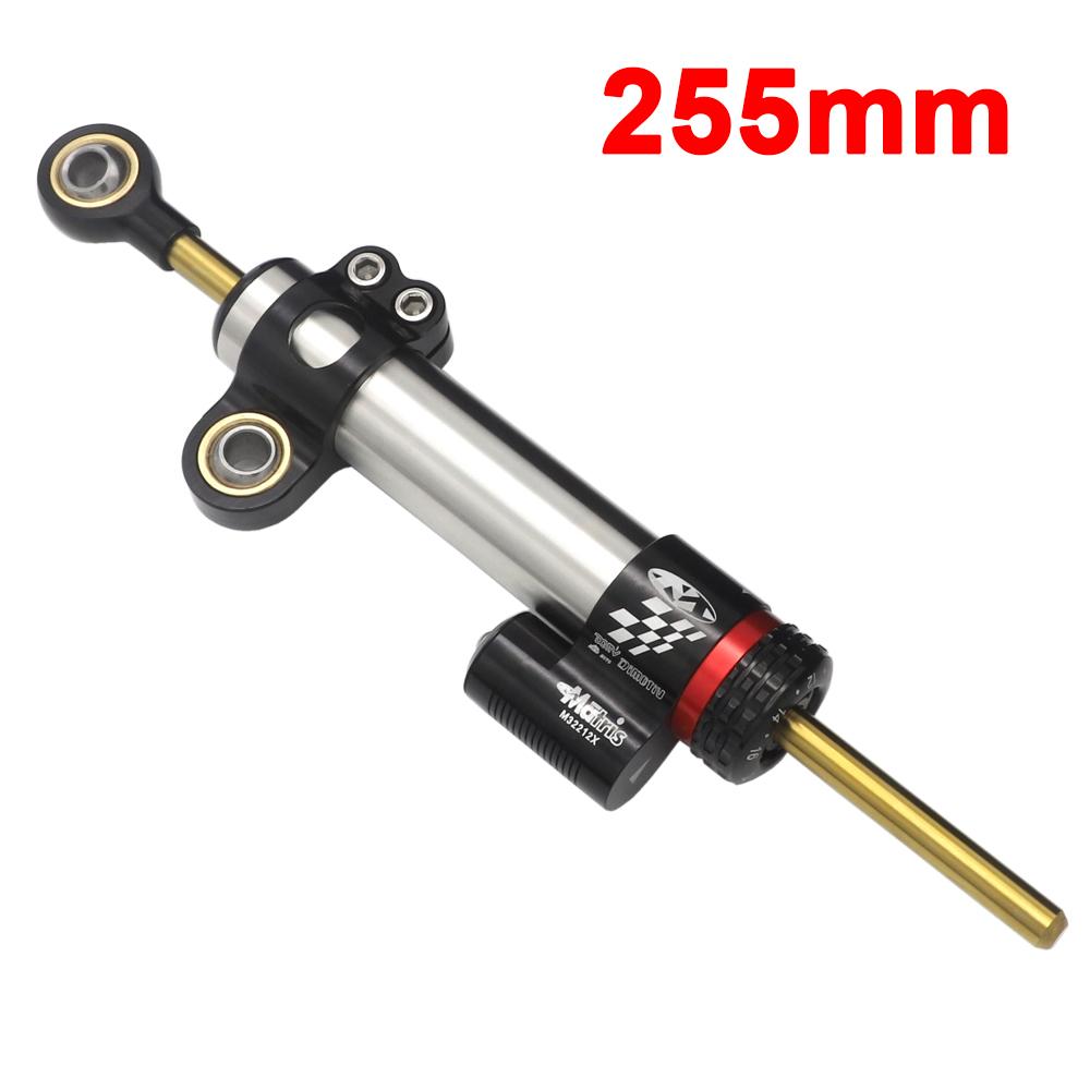 345mm 255mm Universal Motorcycle Adjustable Steering Damper Stabilizer For Yamaha MT10 MT-07 MT09 ZX6R YZF R6 CBR650R CB1000R