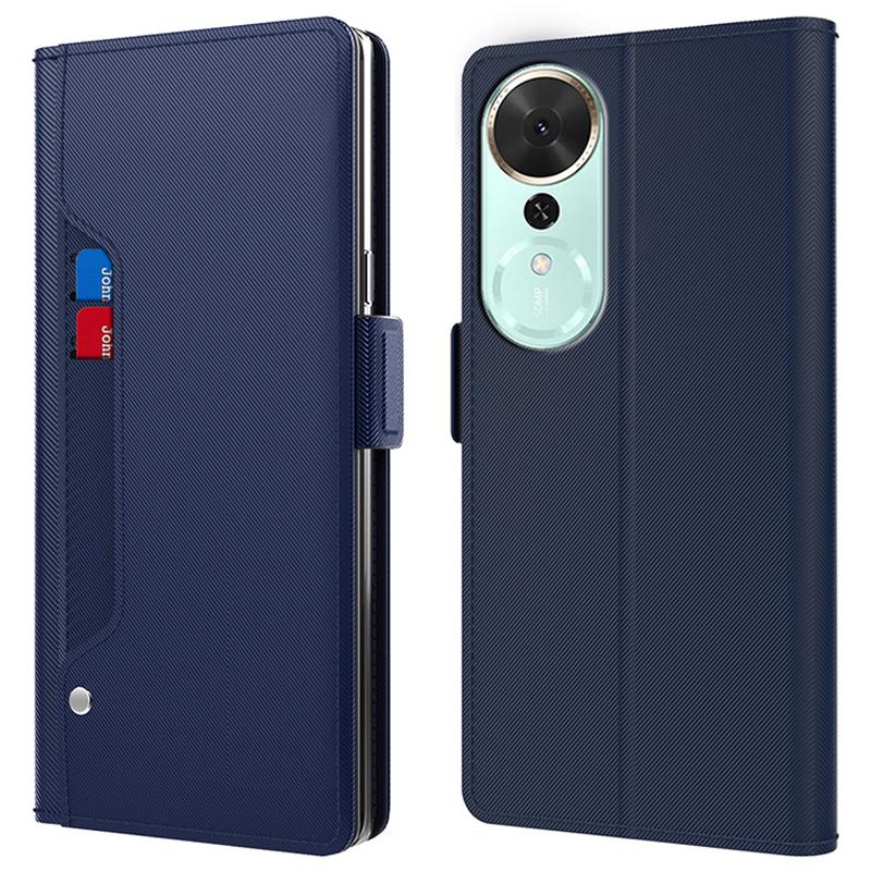 For Honor Play 70 Plus 5G Case Stand PU Leather Phone Cover Card Holder Mirror
