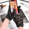 Guanti in Pelle di Pecora con Pizzo da Donna, Protezione Solare Estiva, Fiocco Carino, Touchscreen, Stile Coreano, per Guidare e Andare a Cavallo