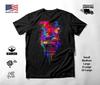 Vintage Typewriter Neon Graphic T-Shirt Black Unisex S-2XL