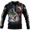 Sweat à capuche unisexe avec impression numérique 3D Motif pêcheur Luya pull de sport d'extérieur