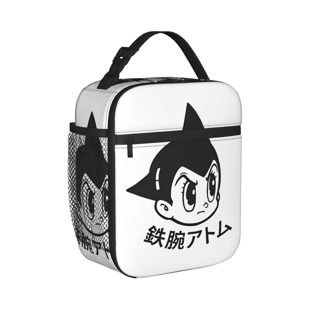 Astro Boy Insulated Lunch Bags Portable Vintage Anime Childhood Meal Container Thermal Bag Tote Lunch Box College Food Bag