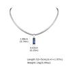 Vnox Men's Stainless Steel Flat Cuban Chain Adjustable Necklace with Square Black Zircon Pendant, Hip Hop Jewelry Gift for Him