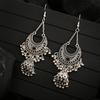 Ethnic Copper Color Indian Jhumka Gypsy Zircon Boho Geometric Lantern Tassel Oxidized Earrings Women's Afghan Hanging Earrings
