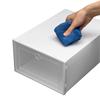 20pcs Foldable Plastic Transparent Shoe Box Clear Stackable Storage Organizer Rectangular for Living Rooms, Bedrooms, Study Room
