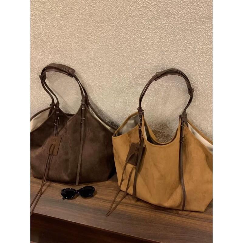 Tote Bag For Women Large Capacity Suede Handbag With Inner Zipper Pocket For Daily Use