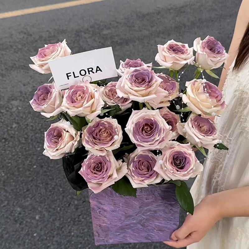 Prezent Walentynkowy Bukiet Wiecznych Róż Sos Hebanowy dla Dziewczyny Prezent Urodzinowy dla Dziewczyny