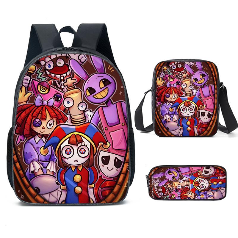 Cartoon Anime Surprise Circus Backpack Student Lightweight Large Capacity Backpack Waterproof