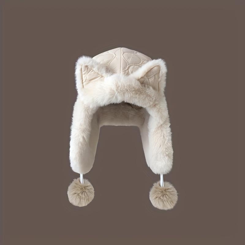 

Cute Fox Ear Beanie - Plush & Stretchy Winter Hat for Warm & Playful Style. Perfect for Cold Days! Shop Now! бежевий