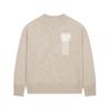 Solid Heart Letter Jacquard Knit Sweater – Korean Style Loose Fit Round Neck for Couples