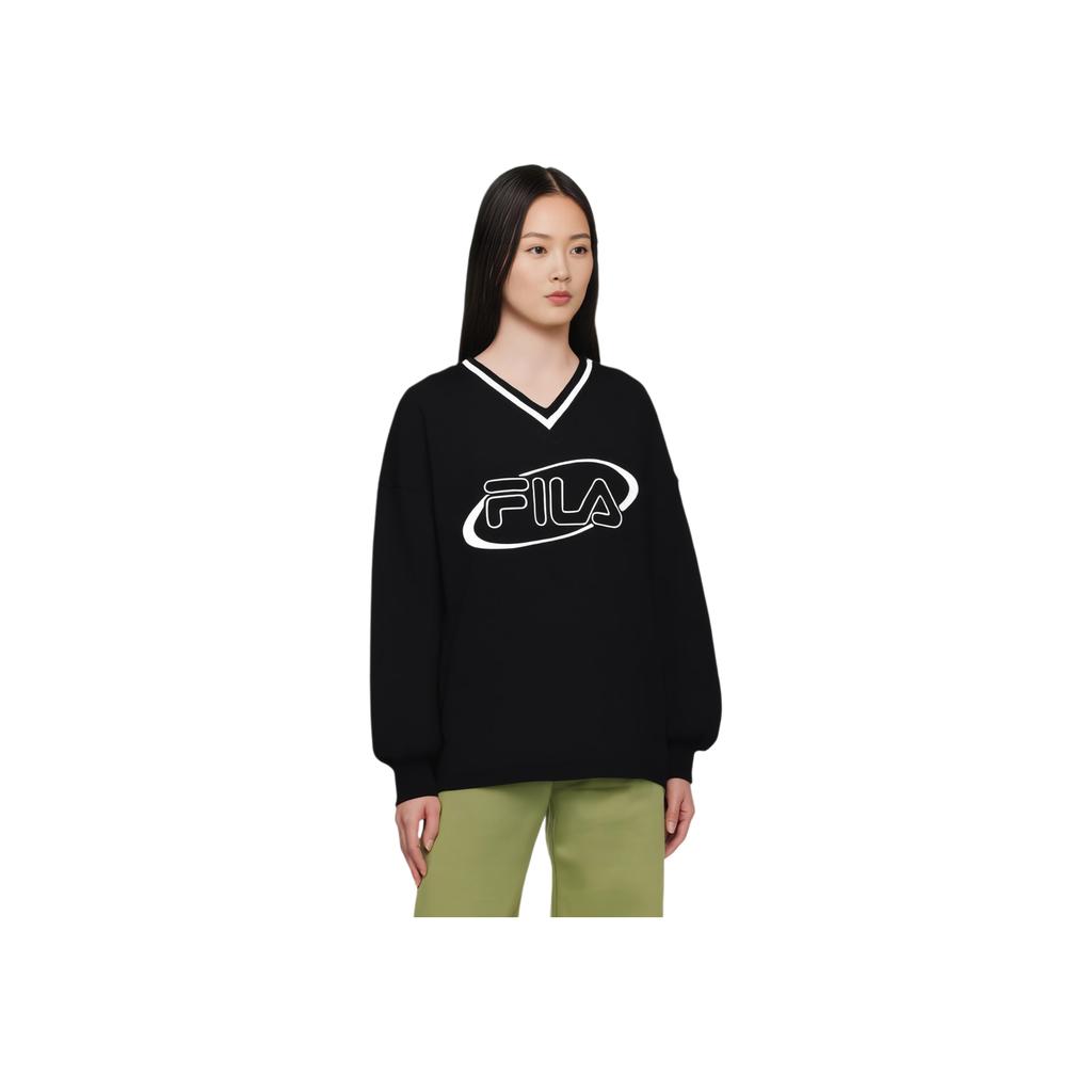 New FILA Sweatshirts Women's Black FS2POG1152F-BLK