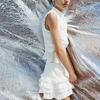 Zara Solid Color Versatile Mid-Rise Casual Skirt Women skirts White 3152421-250