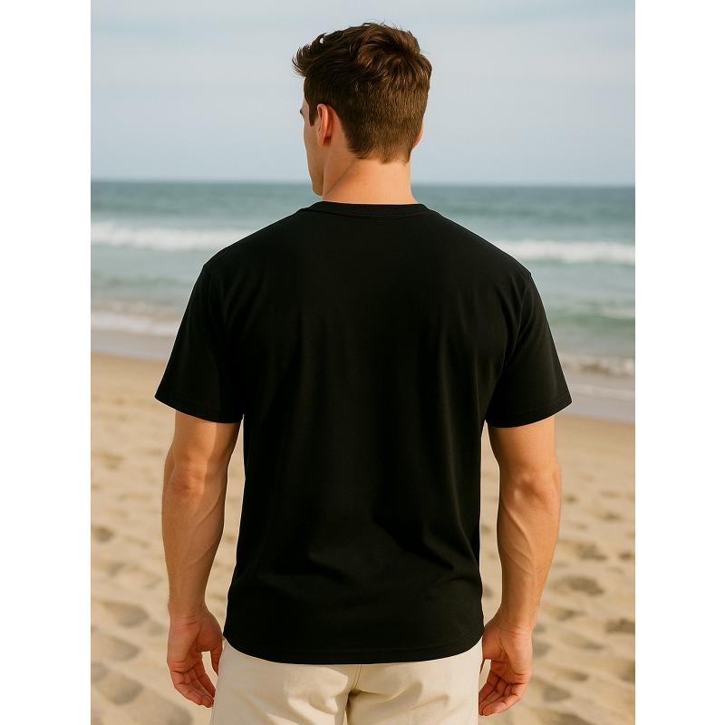 European Sizes Maintain Strong Text, Masculinity, Men's Wear, All-season Casual Men's T-shirts, Short-sleeved Tops