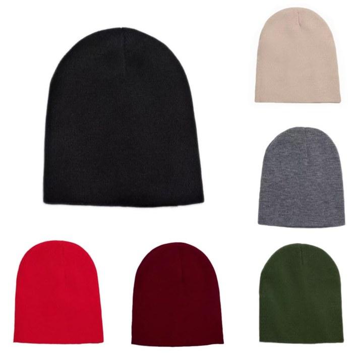 [The Largest Selection] Knit Beanie Hat (10 Colors) (White)