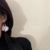 Dongdaemun Pom-Pom Circle Earrings: High-End, Versatile Autumn/Winter Fashion Studs