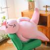 Pink Rabbit Doll Sand Sculpture Couple Long Sleeping Pickle Doll Throw Pillow Rabbit Doll Plush Toy